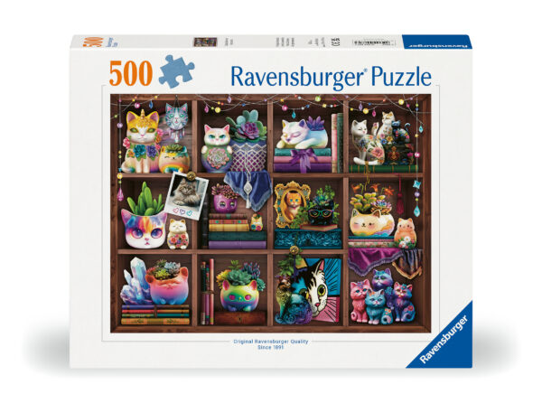 Ravensburger Puzzle 500 Pieces: Cubby Cats and Succulents