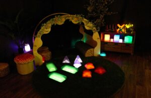 TTS Glow Jewelled Rectangle 3pk