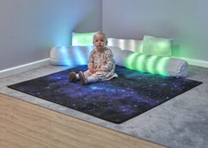 TTS Rechargeable Fibre Optic Sparkle Rug 100cm