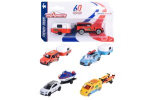 Simba Majorette Cars With Trailer: French Touch - 4 different