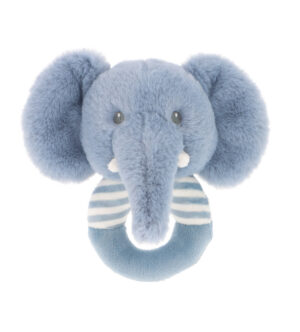 Keel Toys Keeleco Baby Ezra Elephant Ring Rattle, 14 cm