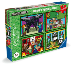 Ravensburger Puzzle 4x100 Pieces: Minecraft